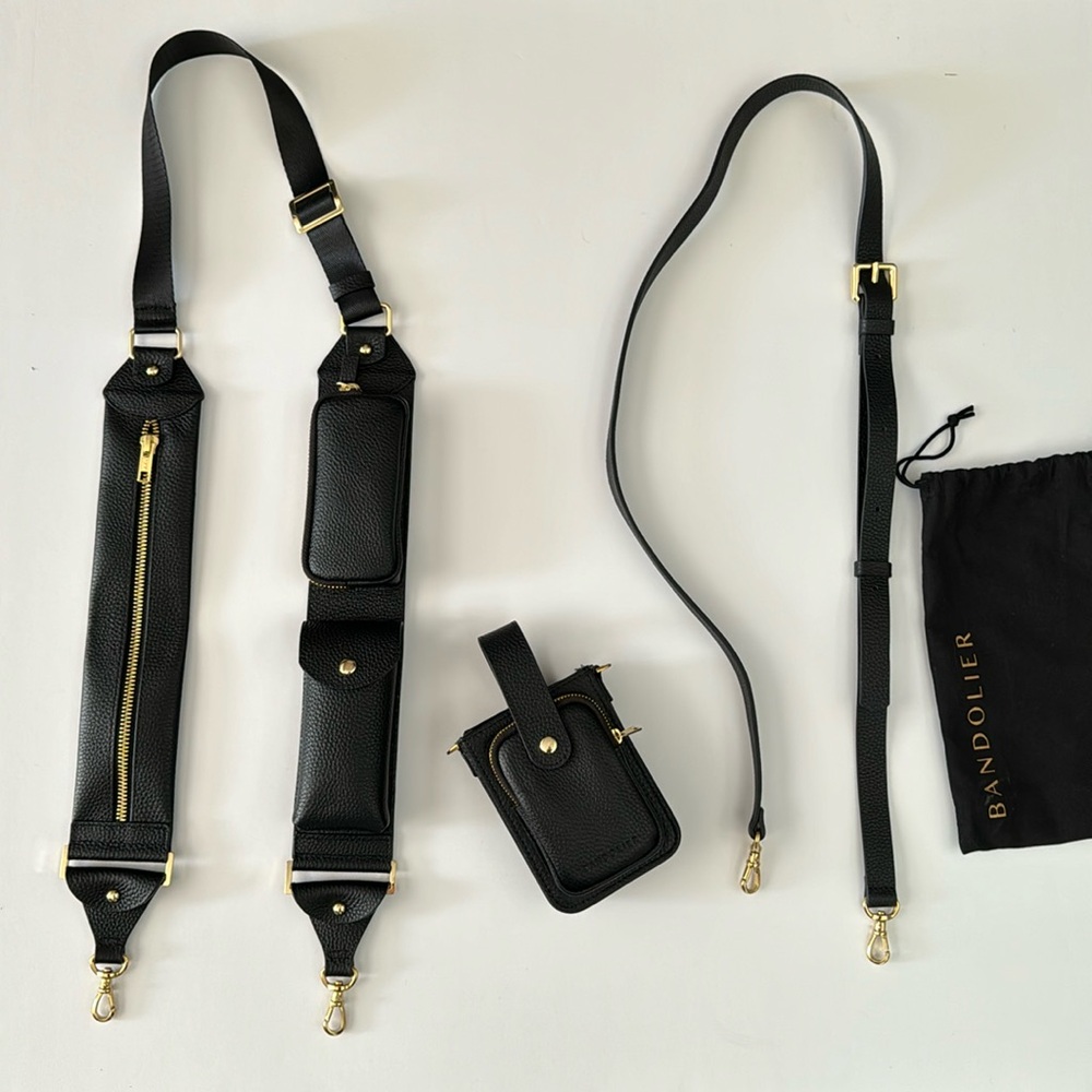 Bandolier leather Billie crossbody strap